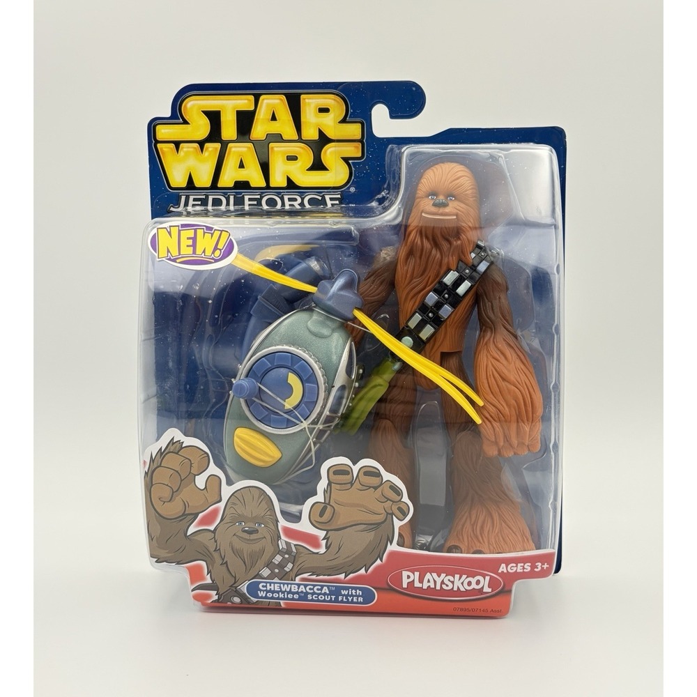 Star Wars Playskool Jedi Force Chewbacca Action Figure Wookiee Scout Flyer New